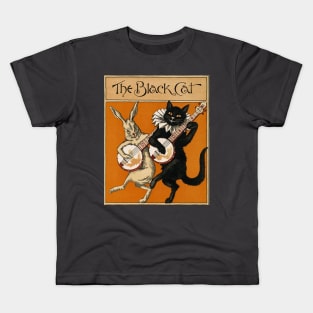 The black cat and a hare playing banjos Kids T-Shirt